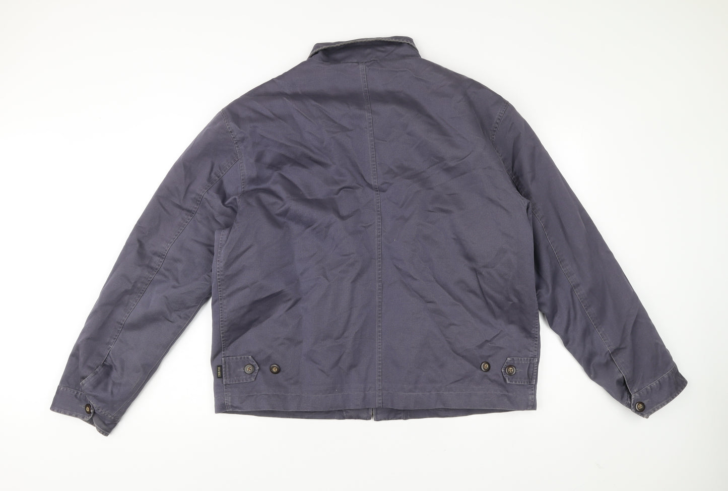 Colorplus Men's Blue XL Cotton Full Zip Casual Jacket