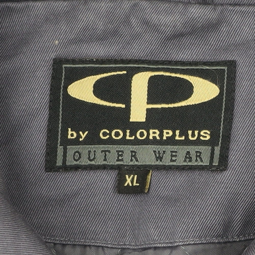 Colorplus Men's Blue XL Cotton Full Zip Casual Jacket