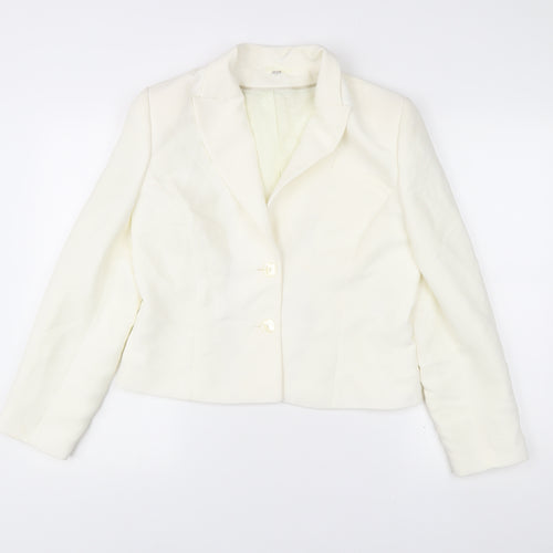 Gianfranco Corneli Womens Ivory Blazer Jacket Size 14 Formal
