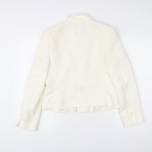 Gianfranco Corneli Womens Ivory Blazer Jacket Size 14 Formal