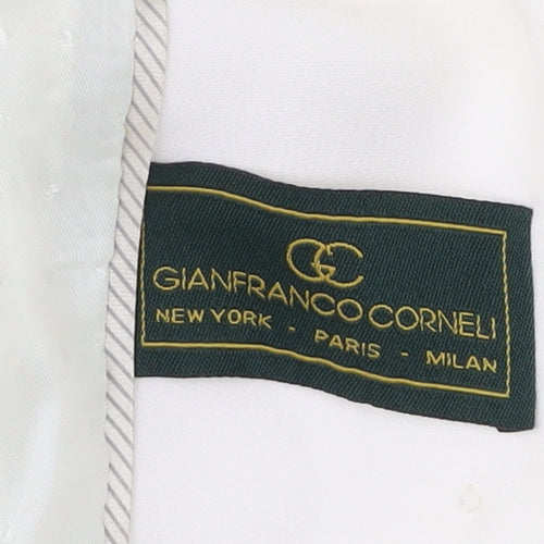 Gianfranco Corneli Womens Ivory Blazer Jacket Size 14 Formal