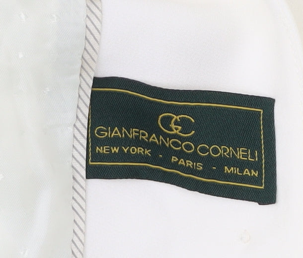 Gianfranco Corneli Womens Ivory Blazer Jacket Size 14 Formal