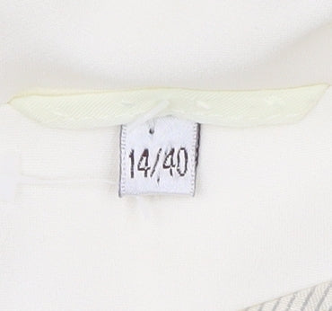 Gianfranco Corneli Womens Ivory Blazer Jacket Size 14 Formal