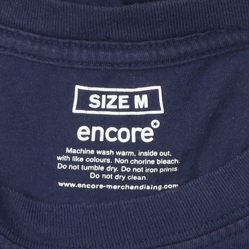 Encore Womens Blue Funny Girl Musical Graphic T-Shirt Size M