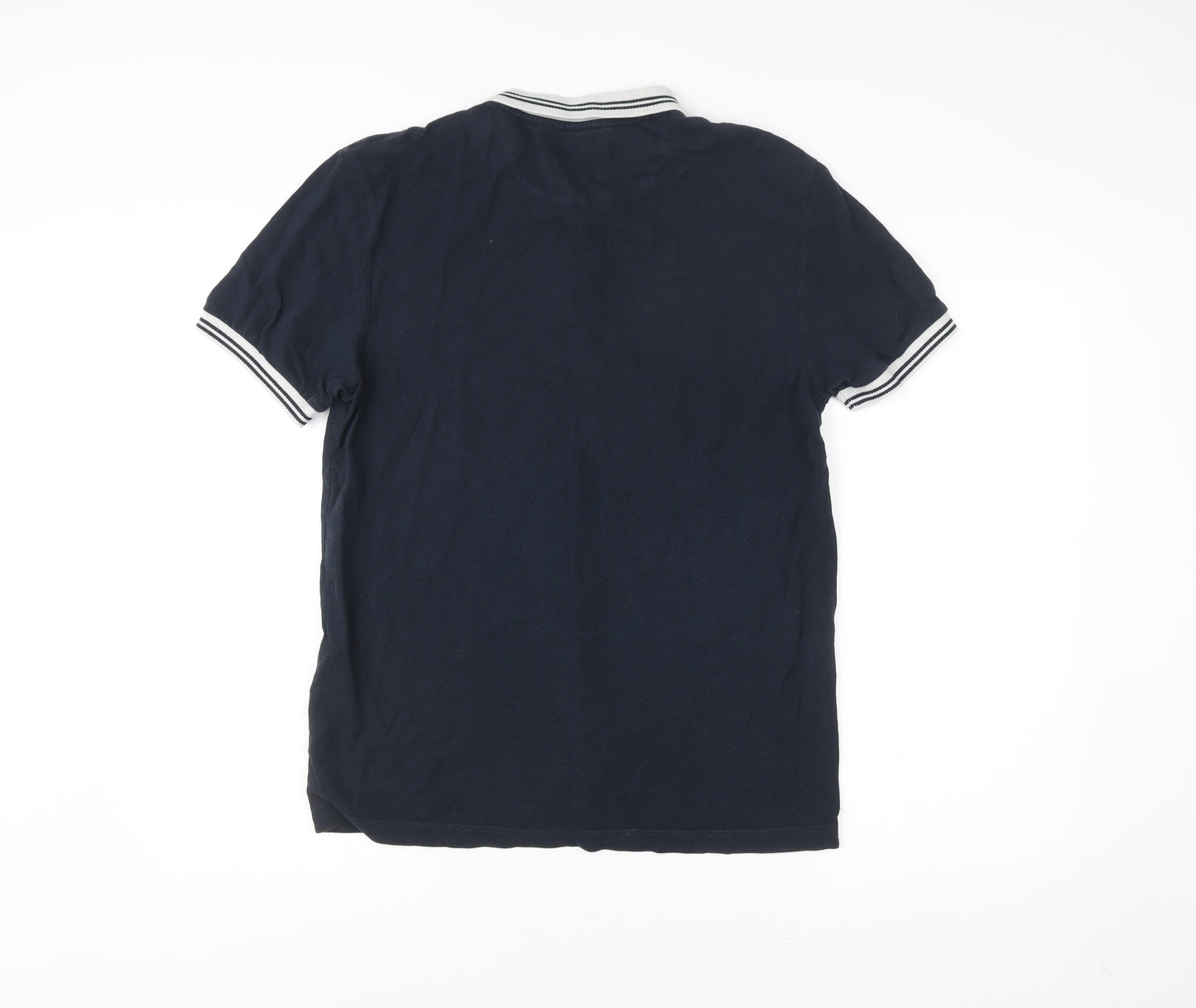 Farah Men’s Blue Polo Shirt L Cotton Short Sleeve Collared