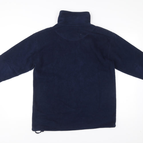 Authentic Sports Womens Blue Size 10 Fleece 1/2 Zip Pullover Sweatshirt