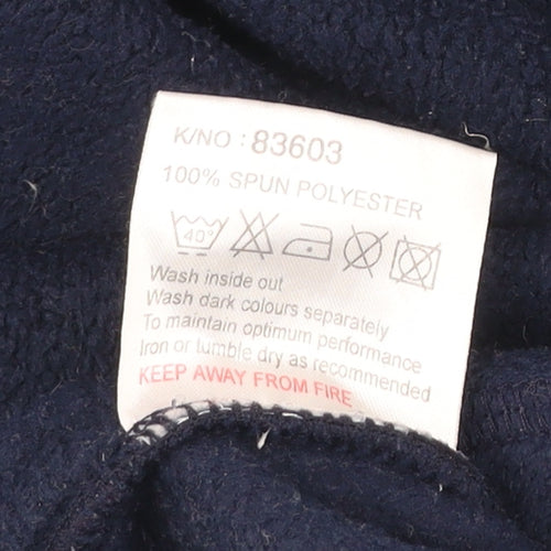 Authentic Sports Womens Blue Size 10 Fleece 1/2 Zip Pullover Sweatshirt