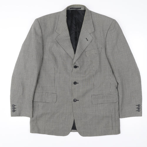 Principles Men's Black & White Check Wool Blend Blazer Jacket 40R