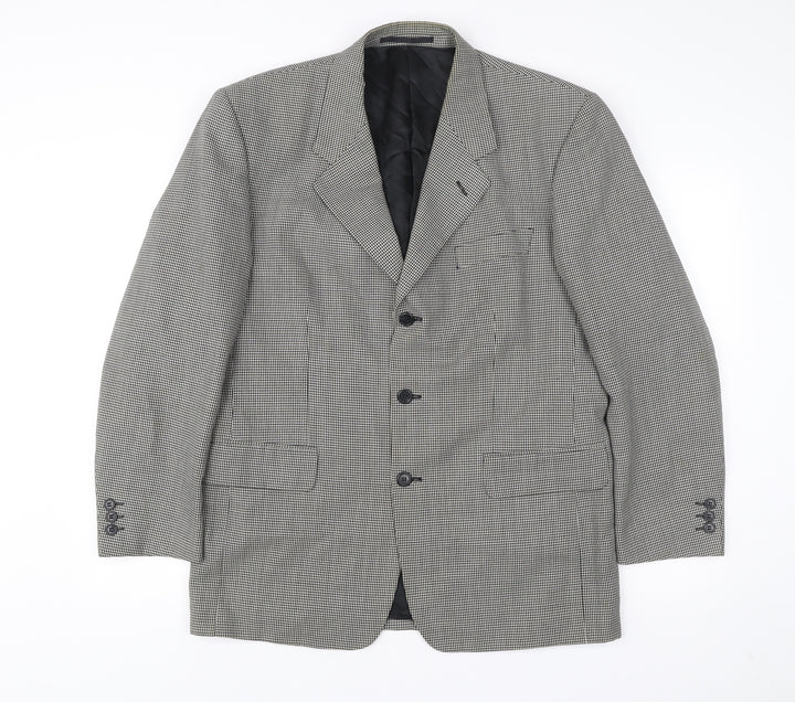 Principles Men's Black & White Check Wool Blend Blazer Jacket 40R