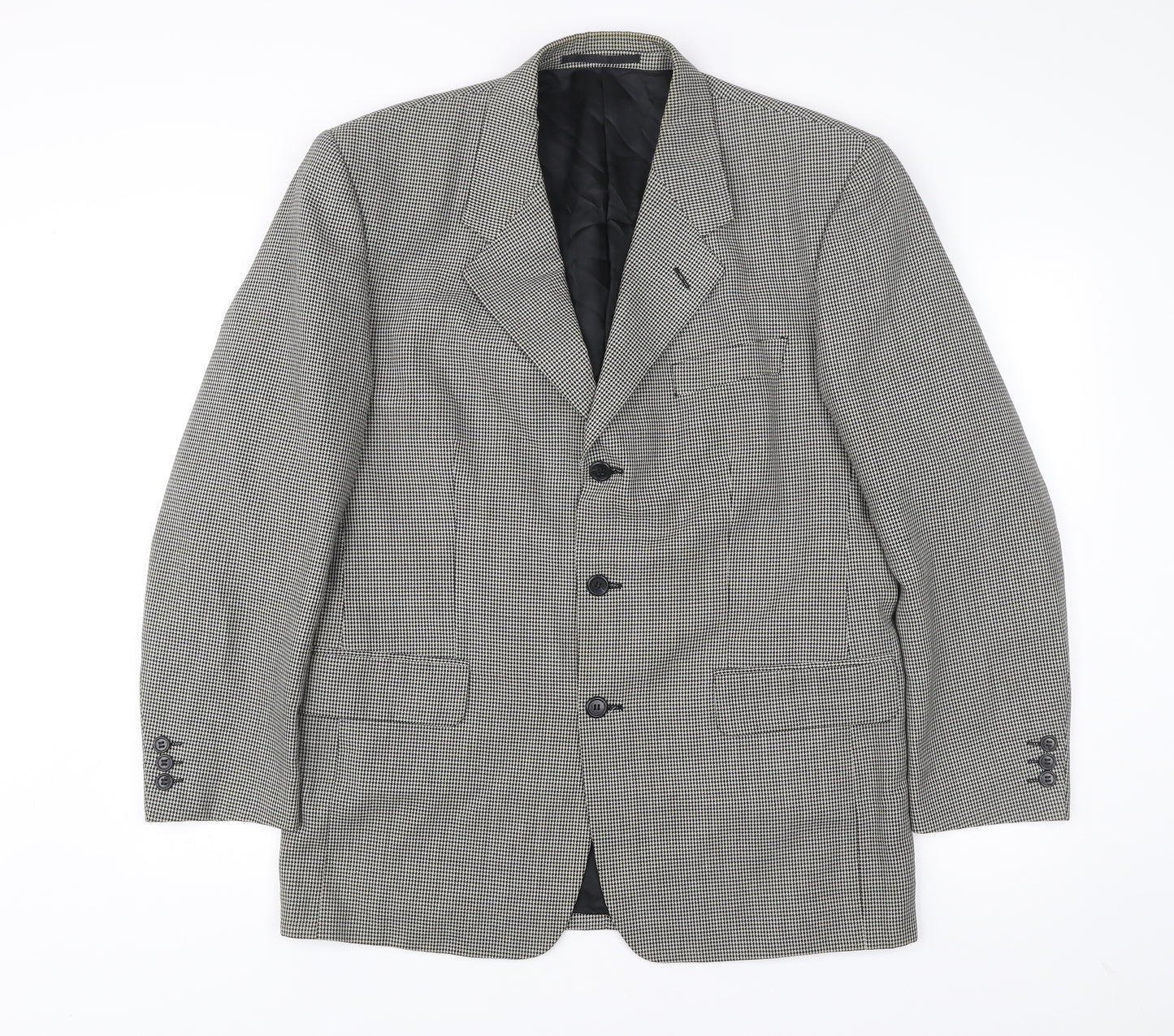 Principles Men's Black & White Check Wool Blend Blazer Jacket 40R