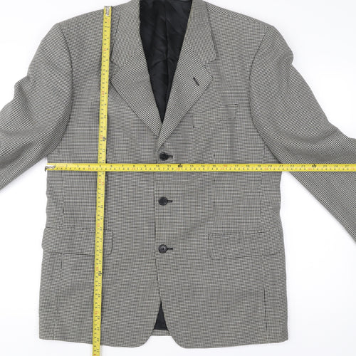 Principles Men's Black & White Check Wool Blend Blazer Jacket 40R