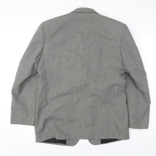 Principles Men's Black & White Check Wool Blend Blazer Jacket 40R