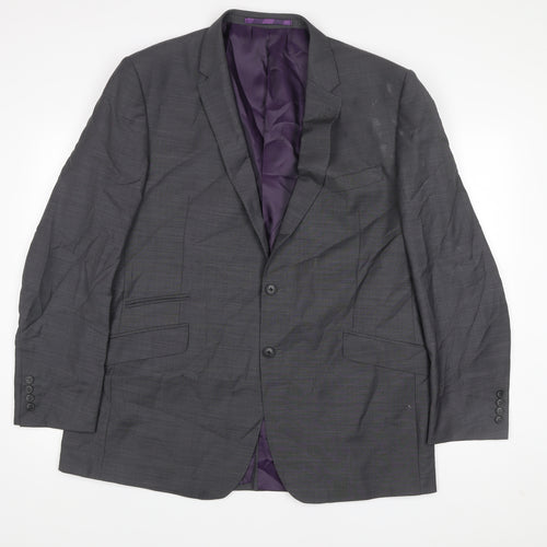 Marks and Spencer Men’s Grey Wool Blend Tailored Fit 46L Blazer Jacket