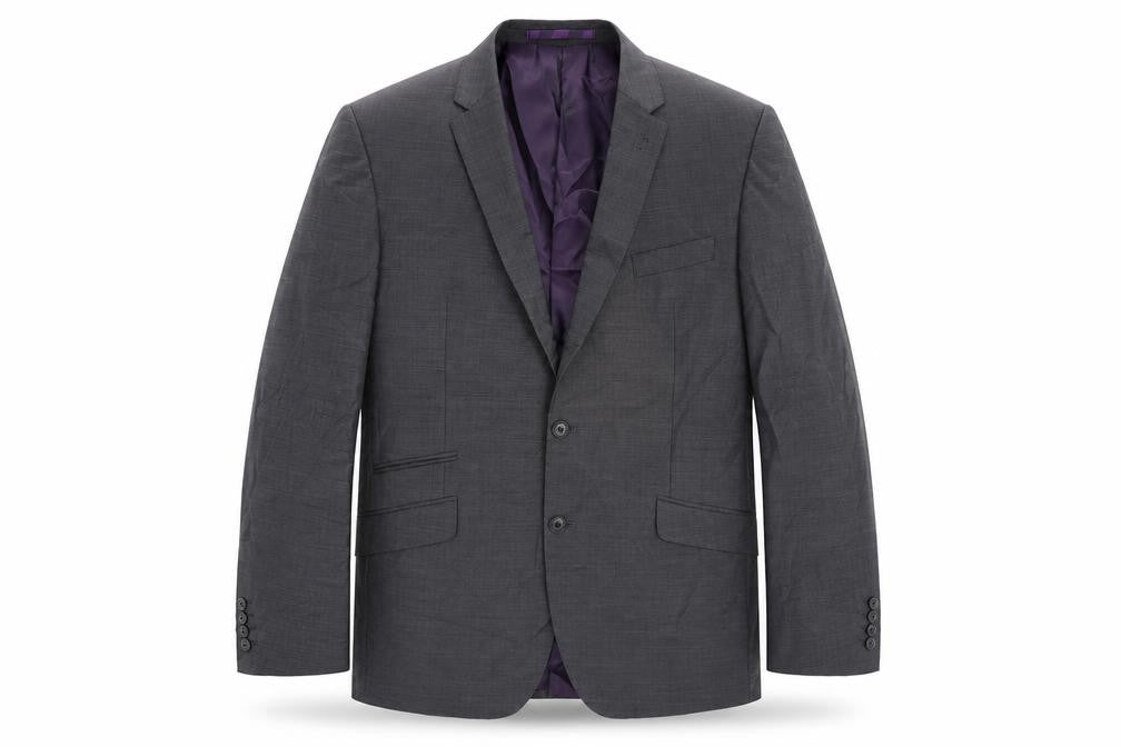 Front view of Marks & Spencer Men’s Grey Wool Blend Tailored Fit 46L Blazer Jacket
