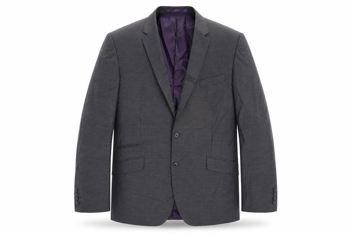Front view of Marks & Spencer Men’s Grey Wool Blend Tailored Fit 46L Blazer Jacket