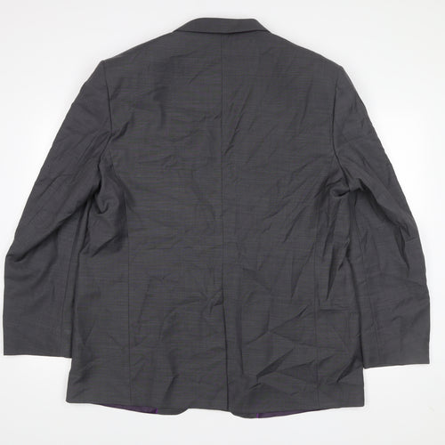 Marks and Spencer Men’s Grey Wool Blend Tailored Fit 46L Blazer Jacket
