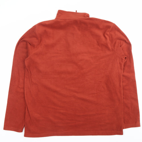Mountain Warehouse Mens Brown XL Fleece 1/2 Zip Pullover Sweatshirt