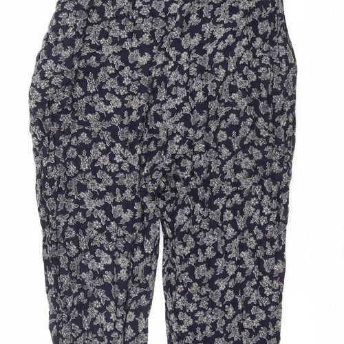 Next Womens Blue Floral Sleeveless Jumpsuit Size 10