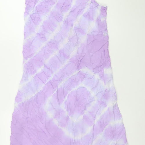 Dancing Leopard Women’s Purple Tie Dye Viscose Slip Dress S Long Summer