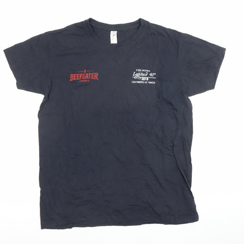SOL'S Unisex Black Cotton T-Shirt Small Beefeater Embroidered Casual