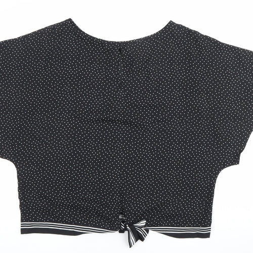The Collection Debenhams Women Black Polka Dot Blouse Size 18