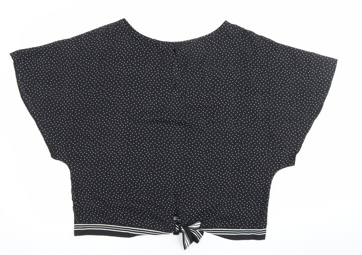The Collection Debenhams Women Black Polka Dot Blouse Size 18