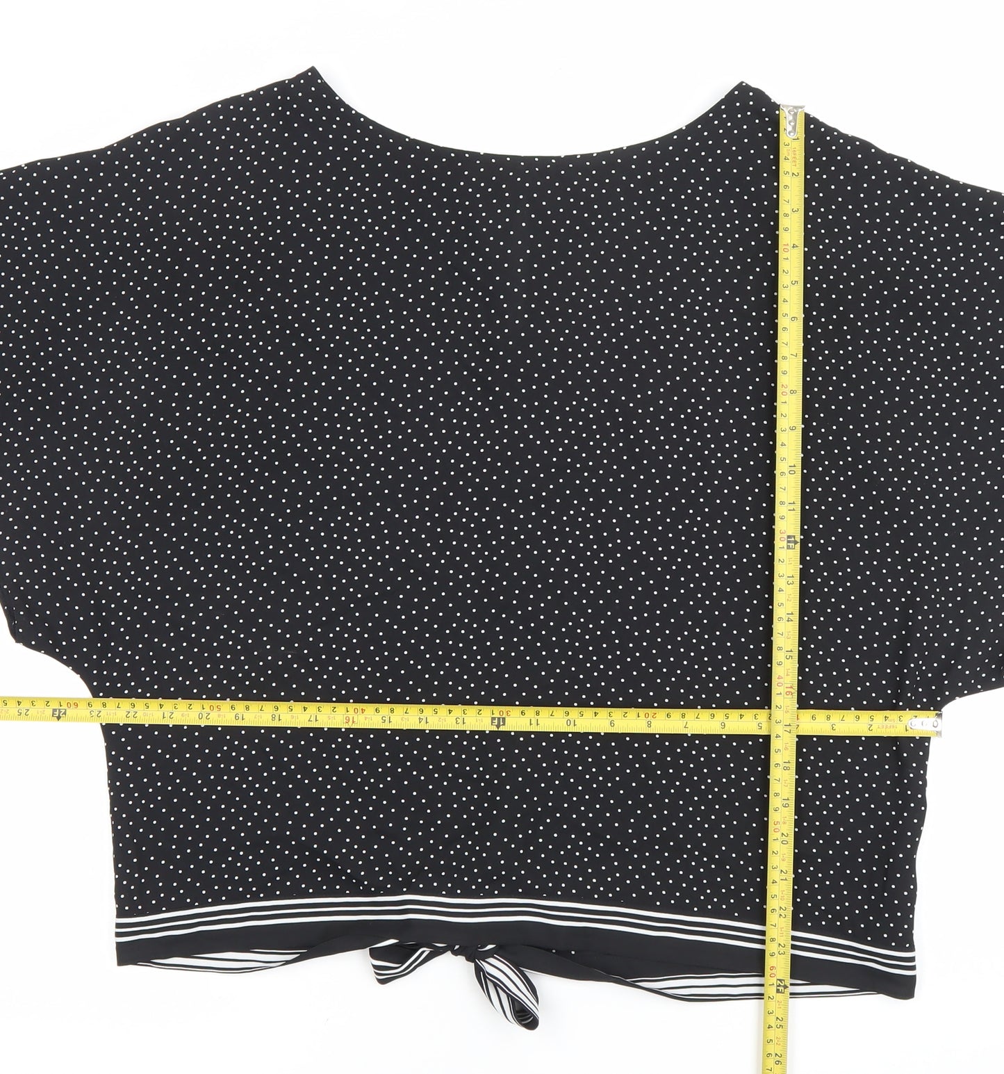 The Collection Debenhams Women Black Polka Dot Blouse Size 18