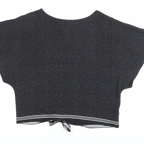 The Collection Debenhams Women Black Polka Dot Blouse Size 18