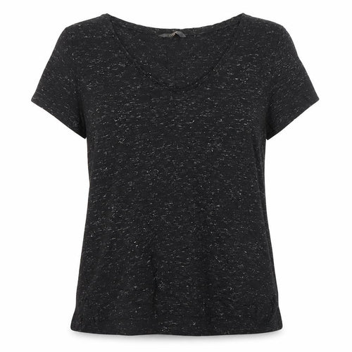 Next Women’s Black Glitter Viscose T-Shirt Size 8 Short Sleeve