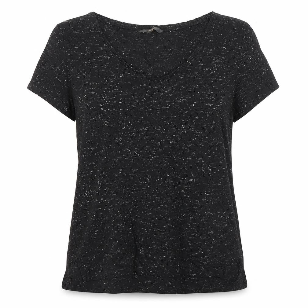 Next Women’s Black Glitter Viscose T-Shirt Size 8 Short Sleeve