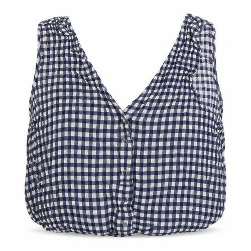 ASOS Women’s Blue Check Cropped Sleeveless Blouse UK 12