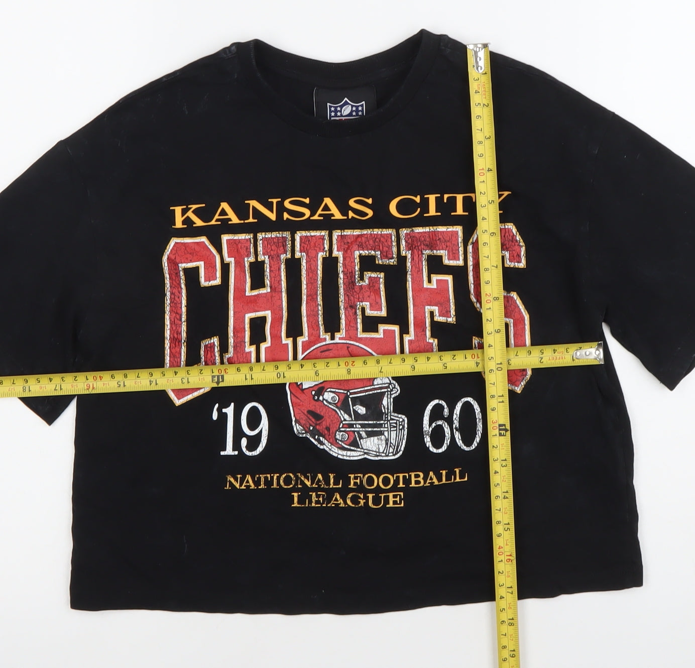 Marks and Spencer Teens Black Cotton Kansas City Chiefs T-Shirt Size 10