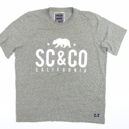 SoulCal&Co Men’s Grey XL Crew Neck Graphic California T-Shirt