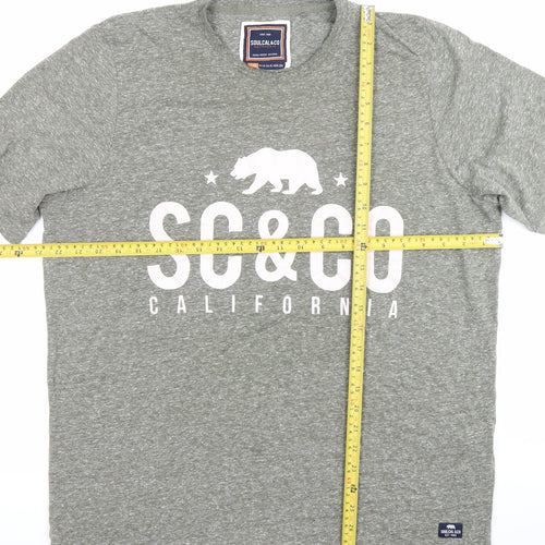 SoulCal&Co Men’s Grey XL Crew Neck Graphic California T-Shirt