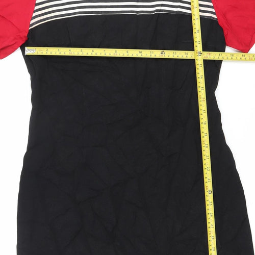 Betsy's Things Women’s Black Red Shift Dress Size 12 Retro Vintage