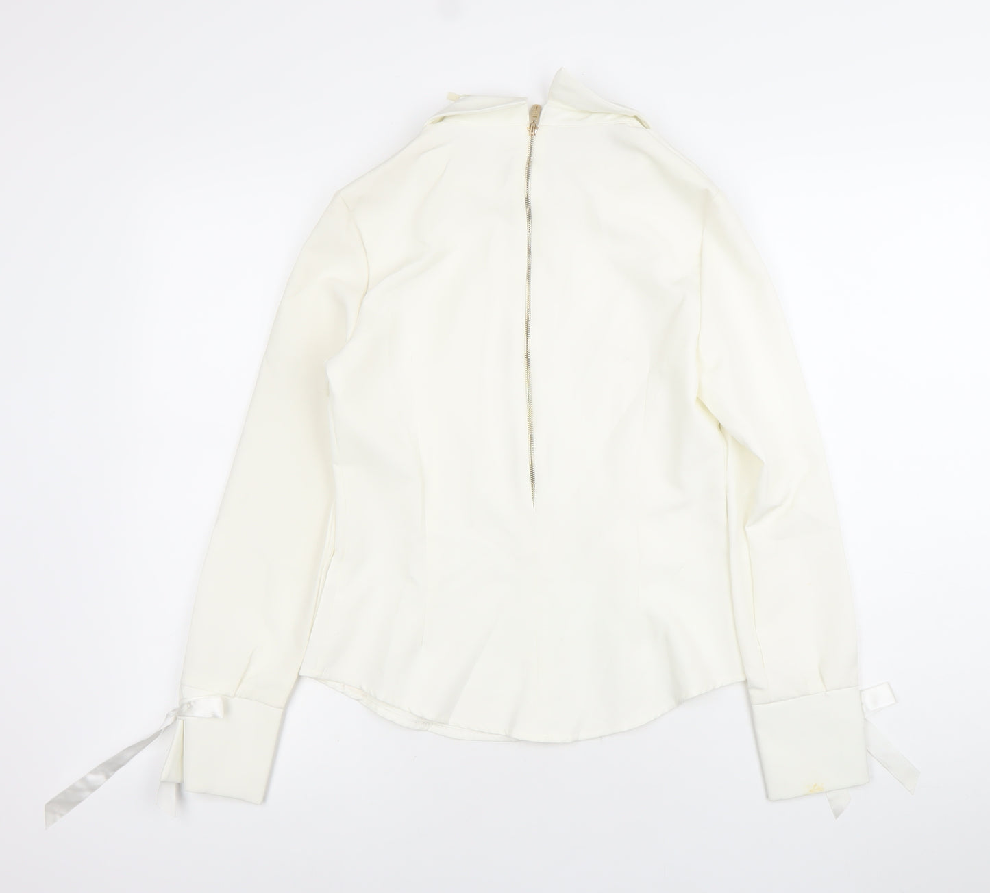 Freesia Paris Women’s Ivory Collared Long Sleeve Blouse M