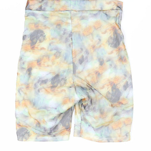 PrettyLittleThing Women’s Multicoloured Biker Shorts Size 10 Slim Fit Activewear