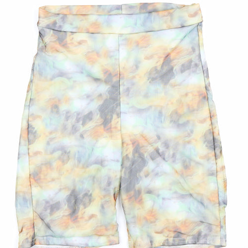 PrettyLittleThing Women’s Multicoloured Biker Shorts Size 10 Slim Fit Activewear