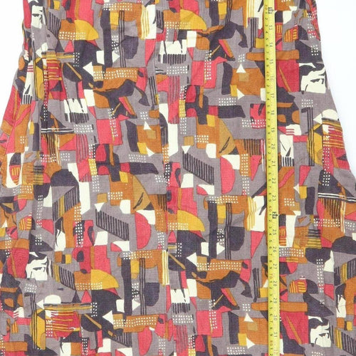 Nomads Women’s Multicoloured Geometric Cotton A-Line Dress Size 12