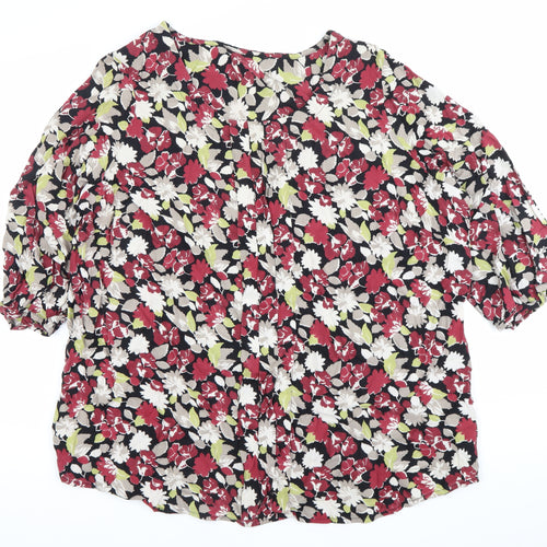 Debenhams Women’s Multicoloured Floral Viscose Tunic Blouse Size 20