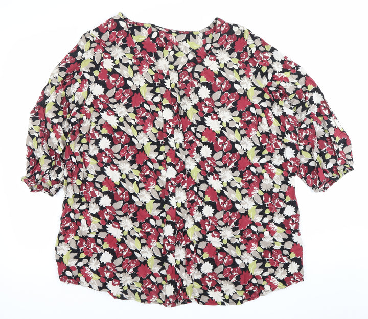Debenhams Women’s Multicoloured Floral Viscose Tunic Blouse Size 20