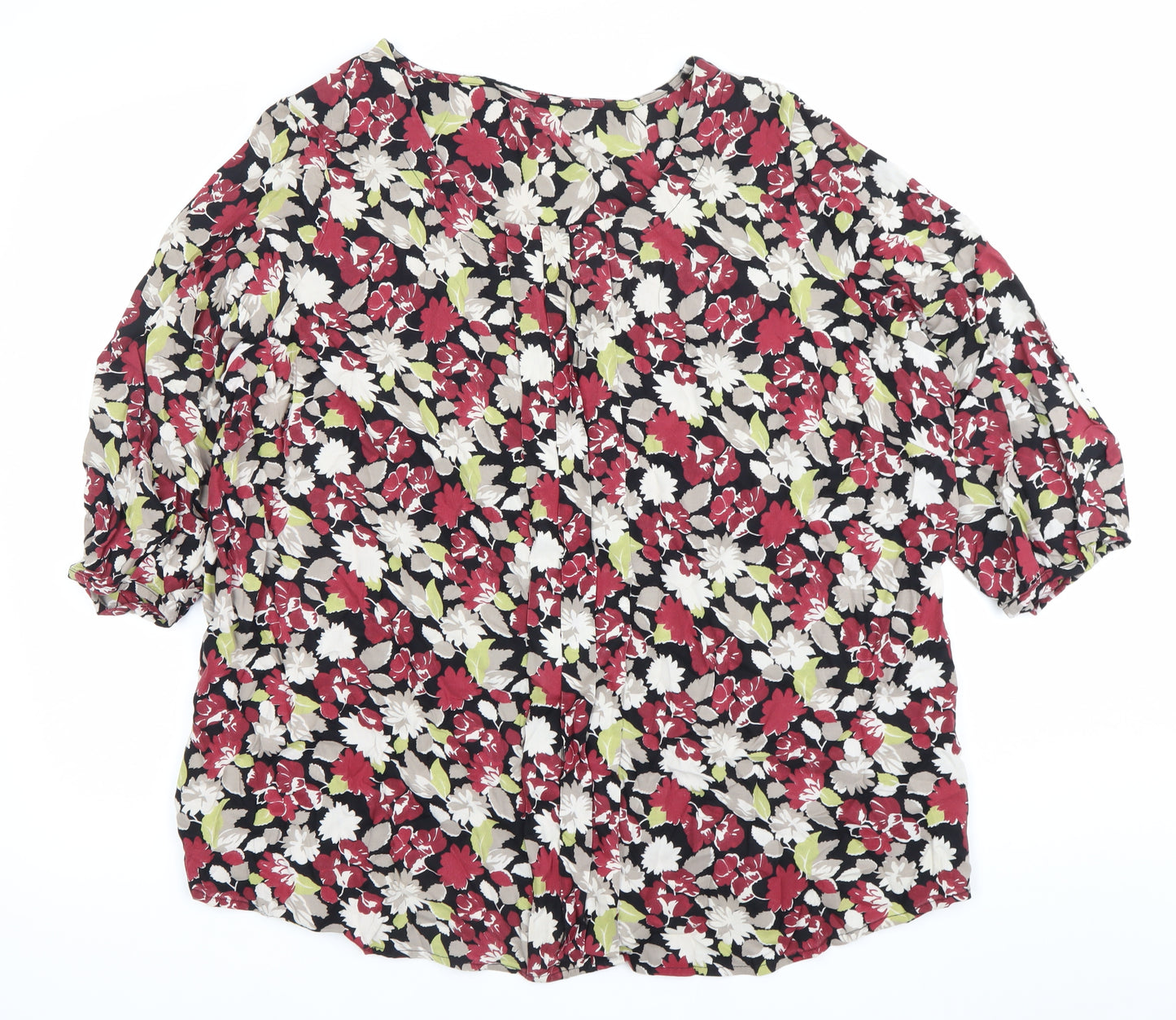 Debenhams Women’s Multicoloured Floral Viscose Tunic Blouse Size 20