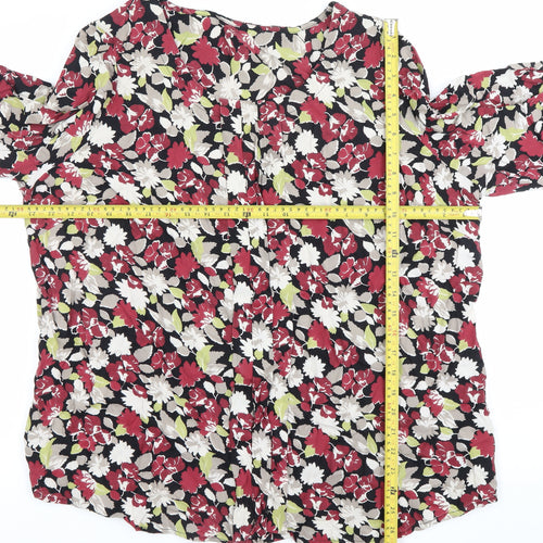 Debenhams Women’s Multicoloured Floral Viscose Tunic Blouse Size 20