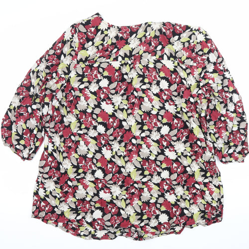 Debenhams Women’s Multicoloured Floral Viscose Tunic Blouse Size 20