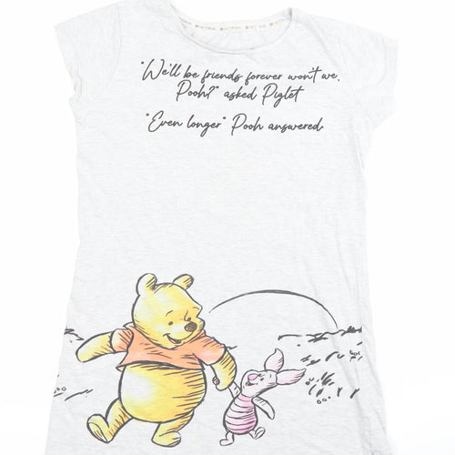 Brand Threads Womens Grey XS Winnie the Pooh Disney Nightshirt