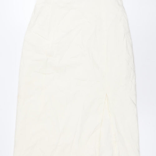 Zara Women’s Ivory Halter Slip Dress Size 10 Long Summer Cocktail