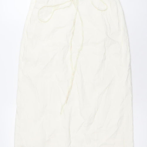 Zara Women’s Ivory Halter Slip Dress Size 10 Long Summer Cocktail