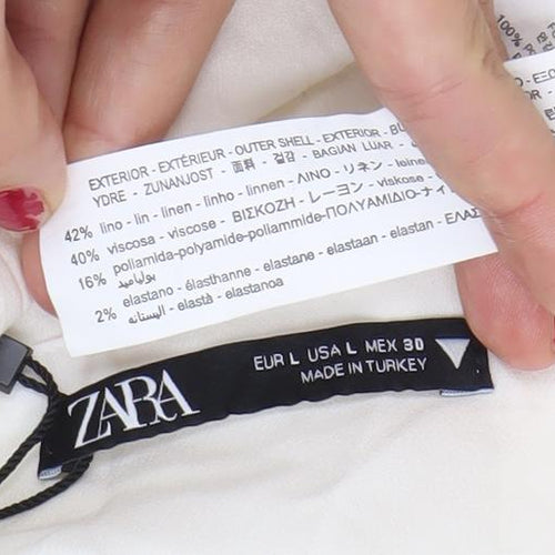 Zara Women’s Ivory Halter Slip Dress Size 10 Long Summer Cocktail