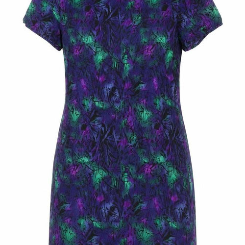 All About Eve Women’s Multicoloured Shift Dress Size 10 Short Sleeve Zip