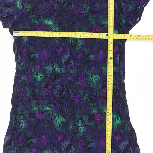 All About Eve Women’s Multicoloured Shift Dress Size 10 Short Sleeve Zip